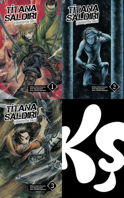 Titana Saldırı - Çöküşten Önce SET Novel (3 Kitap) | Komikşeyler - Özel Ürünler | Hajime İsayama | Ryo Suzukaze | Thores Şibamoto |  |  | 2541564846300