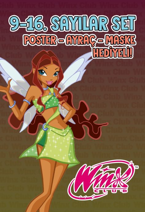 Winx Club 9-16 set (maske, poster, ayraç hediyeli)